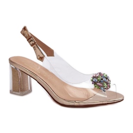 Step in style Da MR38-454 arany szandál - Lépjen stílusosan sárga