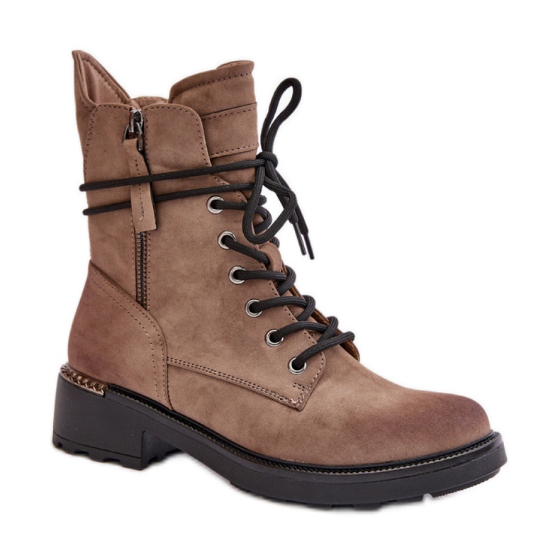 Evento Velúr dolgozók dekoratív cipzárral bézs