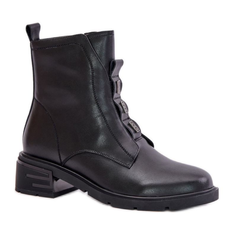 Evento Női lapos bokacsizma fekete