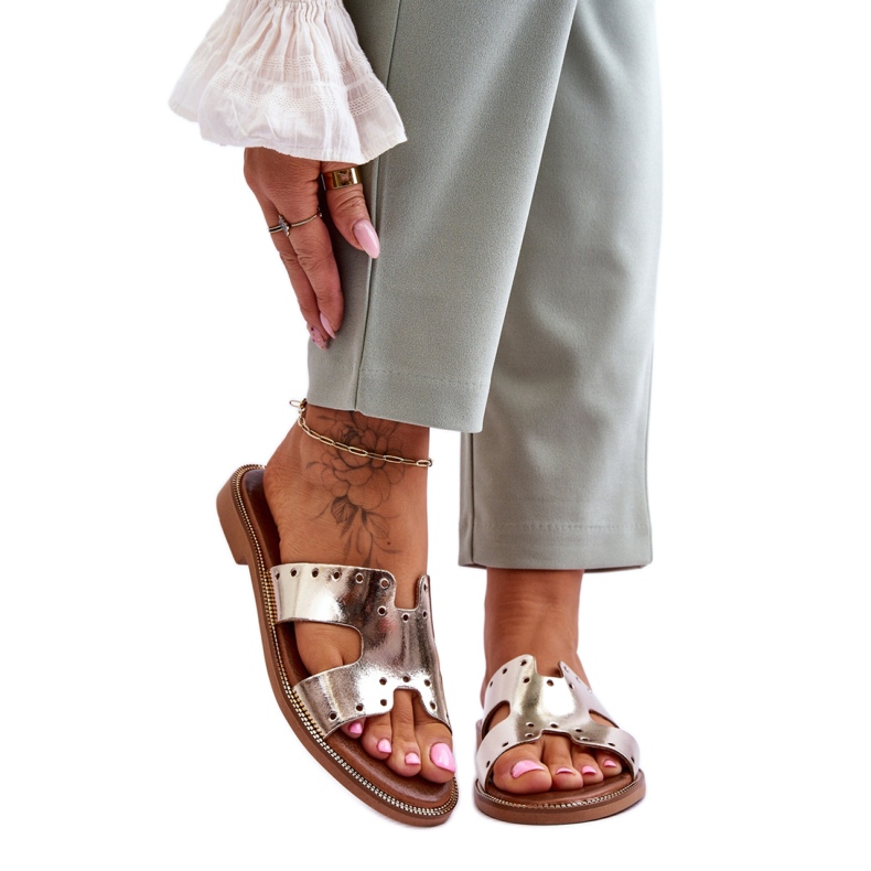 Szandál papucs 40326 arany színű aranysárga