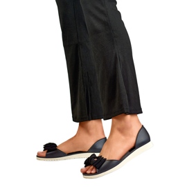 Női balettlapos masnival BG162B, fekete