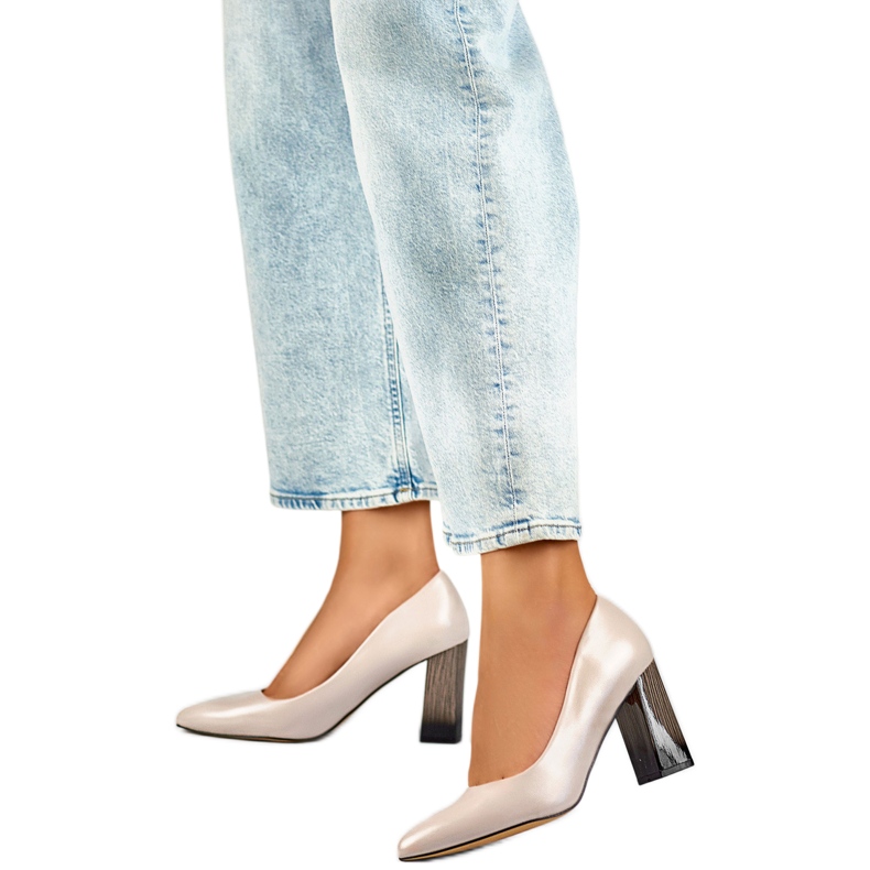 Bőrbetétes szivattyúk GD-FL486A-L.BE bézs