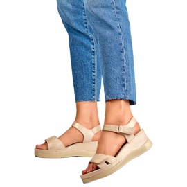Női ékszandál YQ-125GO, bézs