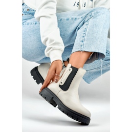 Chelsea csizma Modell 250004BE-PU Light Beige - PRIMO bézs