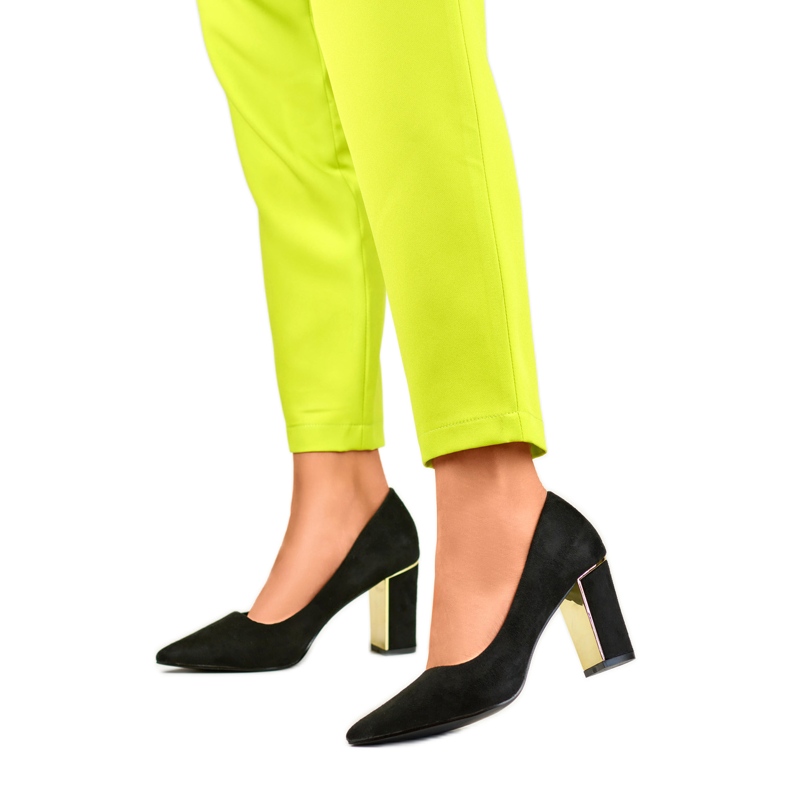 Női pumpák magas sarkon GD-DO112A_B, fekete