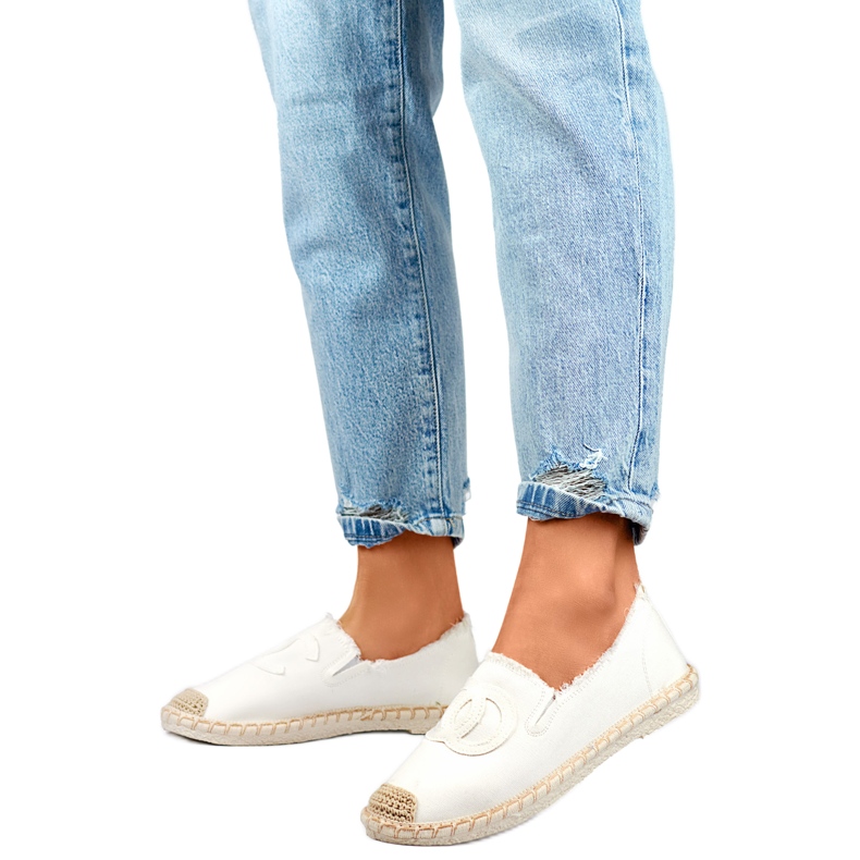 Espadrilles Modell 2202-8W Fehér - PRIMO