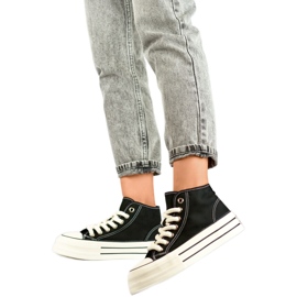 Platform tornacipő BL507B, fekete Platform tornacipő BL507B, fekete