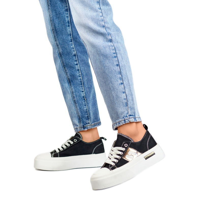 Női tornacipők az LY100B platformon fekete