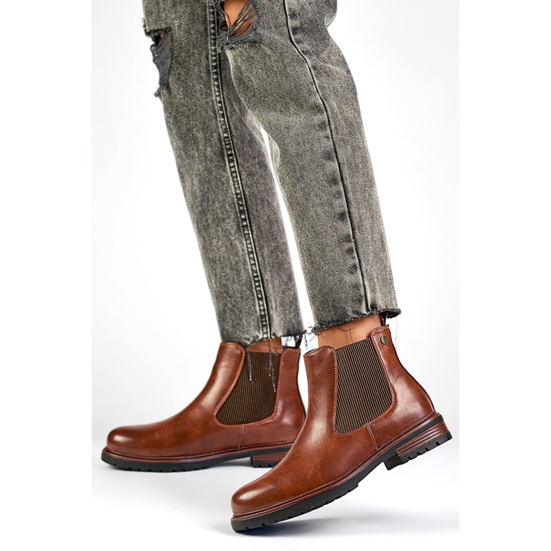 Chelsea csizma Modell GD-WL71C Barna/Camel - PRIMO