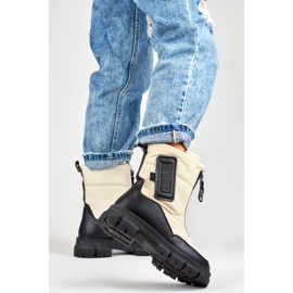 Hócsizma H-07BE Bézs/Fekete - PRIMO Hócsizma H-07BE Bézs/Fekete - PRIMO