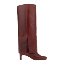 Marco Shoes Cleo széles csizma barna