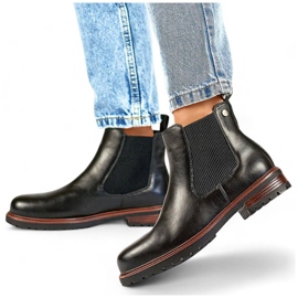 Női hőszigetelt Chelsea csizma, fekete GD-WL71B