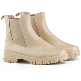 Női Chelsea csizma vastag talppal, bézs YX227-2BE