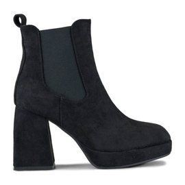 Női velúr bokacsizma, fekete, 7987B bézs