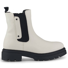 Női bokacsizma vastag talppal, világos bézs Laura La.Fi 250004BE-PU