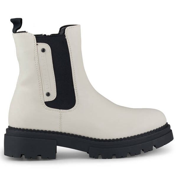 Női bokacsizma vastag talppal, világos bézs Laura La.Fi 250004BE-PU