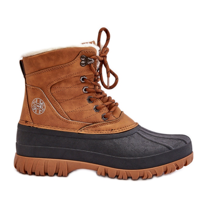 Női fűzős hócsizma szőrmével Lee Cooper LCJ-24-44-2869 Camel barna