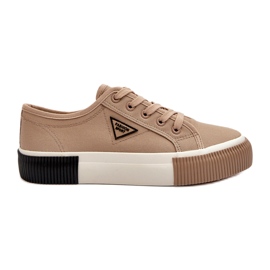 MSMG Női alacsony tornacipő, barna