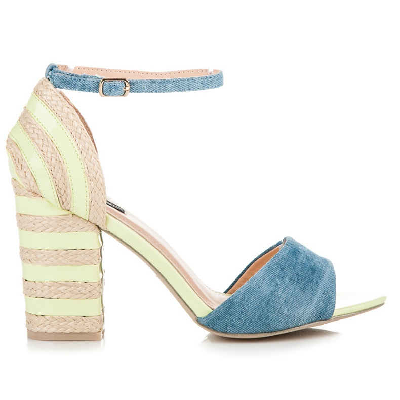 Vices Magas sarkú farmer espadrillák zöld