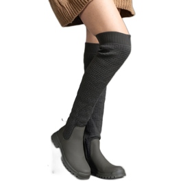 Zöld szövet csizma matt felülettel, Scarlett