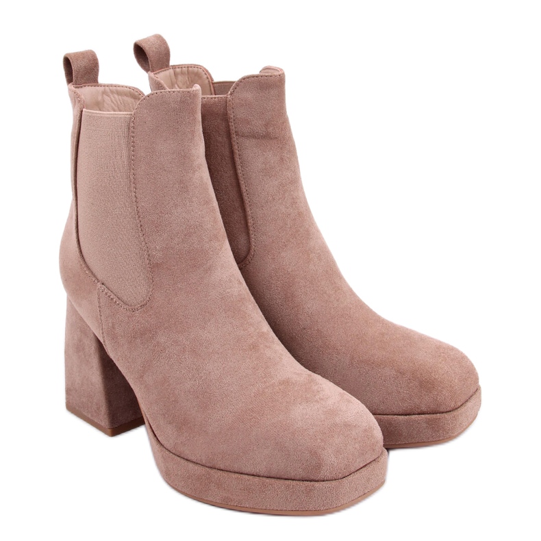 Ciara Khaki széles sarkú csizma bézs Ciara Khaki széles sarkú csizma bézs