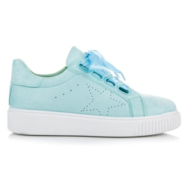 Wilady Velúr tornacipő szalaggal kék