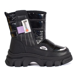 Fényes steppelt lány hócsizma fekete Fényes steppelt lány hócsizma fekete