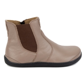 Olivier Női mezítlábas Chelsea csizma cipzárral, szigetelt 1263, bézs