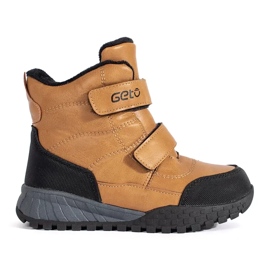 Hőszigetelt fiú bokacsizma tépőzárral barna Hőszigetelt fiú bokacsizma tépőzárral barna