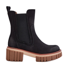 Szigetelt Chelsea csizma cipzárral, Black Linneviae fekete
