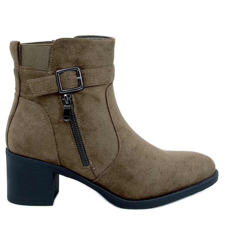 Irving Green klasszikus magas sarkú bokacsizma zöld