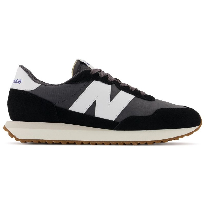 New Balance férfi tornacipő, életmód sportcipő, velúr bőr, fekete (MS237GA)