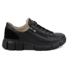 Olivier Női bőr cipő 1223 fekete