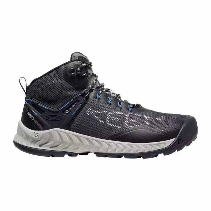 KEEN Nxis Evo Mid Wp cipő MAGNET/BRIGHT Cobalt KE-1026108 fekete