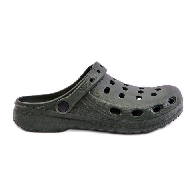 Férfi papucs szandál a kerti medencéhez, sötétzöld