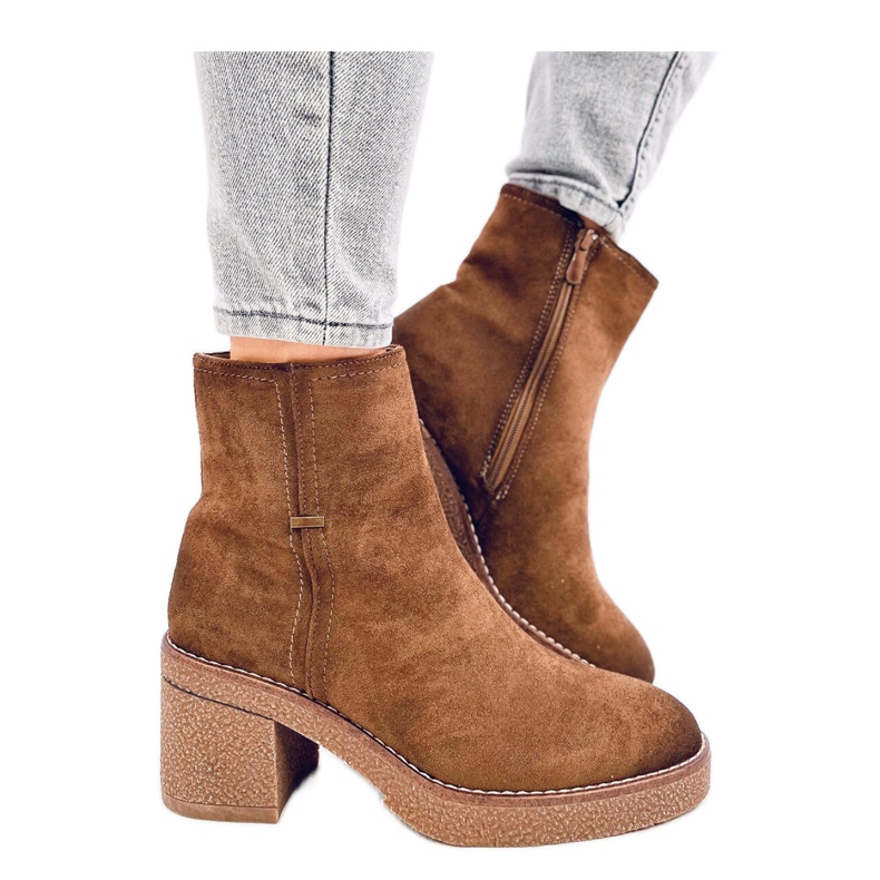 Filly Green stabil sarkú bokacsizma barna