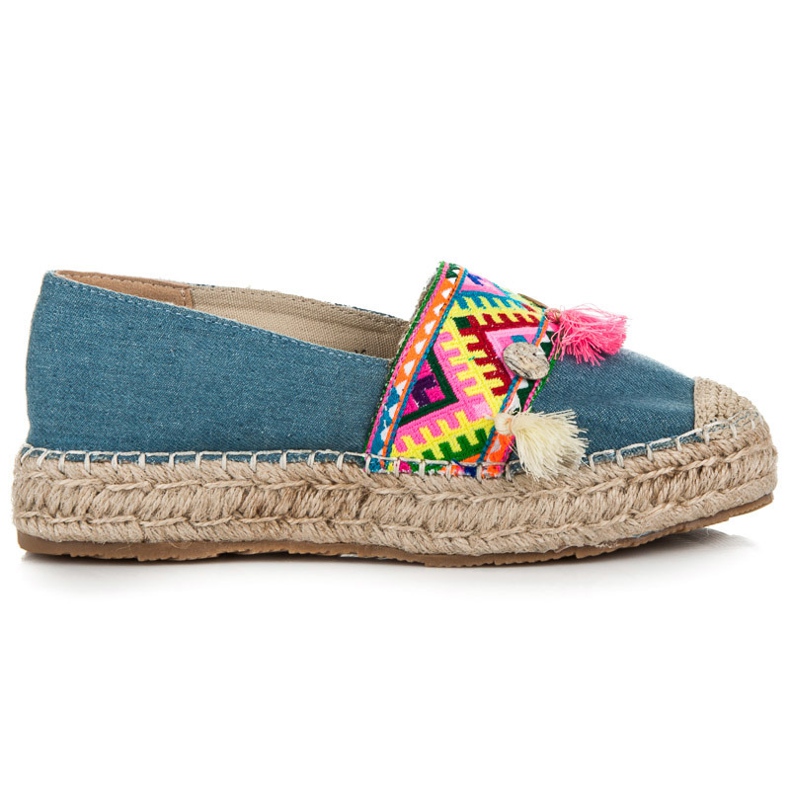 Vices Espadrilles etnikai nyomtatás kék Vices Espadrilles etnikai nyomtatás kék