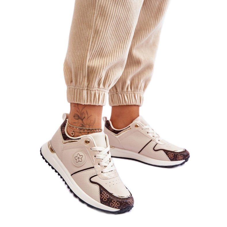 Sportcipő US6 modell bézs/barna