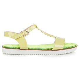 Vices Lakkozott szandál csattal zöld Vices Lakkozott szandál csattal zöld