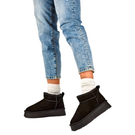 Női szőrmével bélelt hócsizma XF-159B, fekete