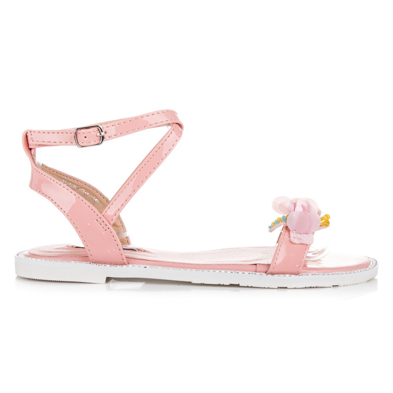 Vices Lakkozott szandál pillangóval rózsaszín