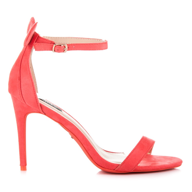 Vices Velúr füles sarkú cipő piros