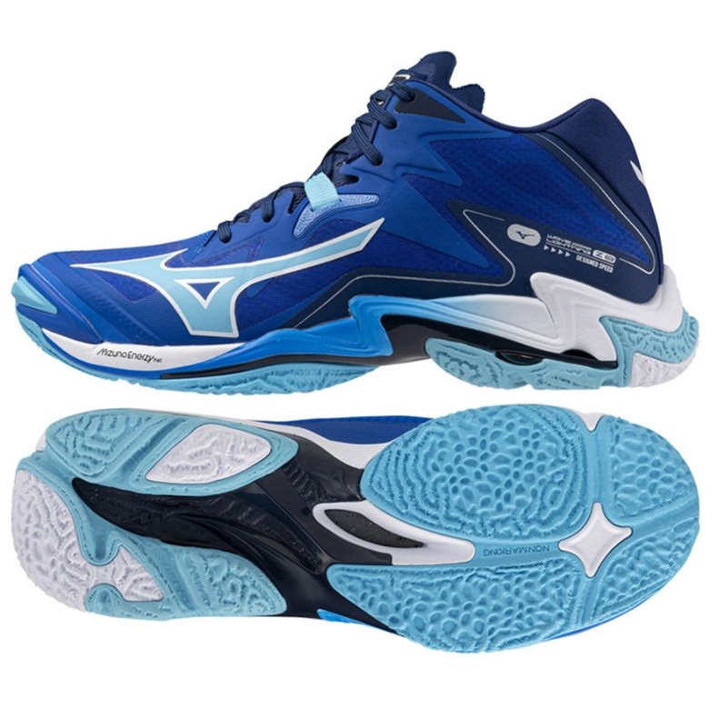 Mizuno Wave Lightning Z8 Mid V1GA240501 cipő kék Mizuno Wave Lightning Z8 Mid V1GA240501 cipő kék