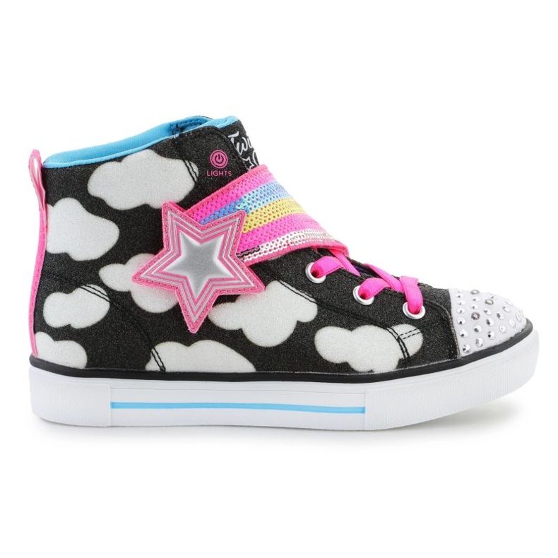 Skechers Twinkle Toes cipők: Twinkle Sparks - Shooting Star 314775L-BKMT fekete