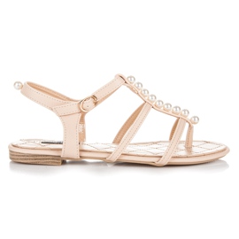 Vices Stílusos szandál gyöngyökkel barna Vices Stílusos szandál gyöngyökkel barna