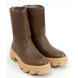 Női csizma egyenes zöld felsőrésszel