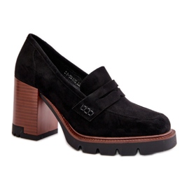 Vinceza 58105 női magassarkú cipő, fekete