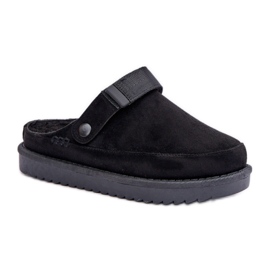 Fekete női platformpapucs