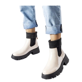 Breolungi - Solea bézs színű felbújós munkáscsizma