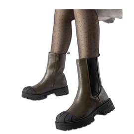 Sötétzöld szigetelt Chelsea csizma a Porcigatone - Solea-tól